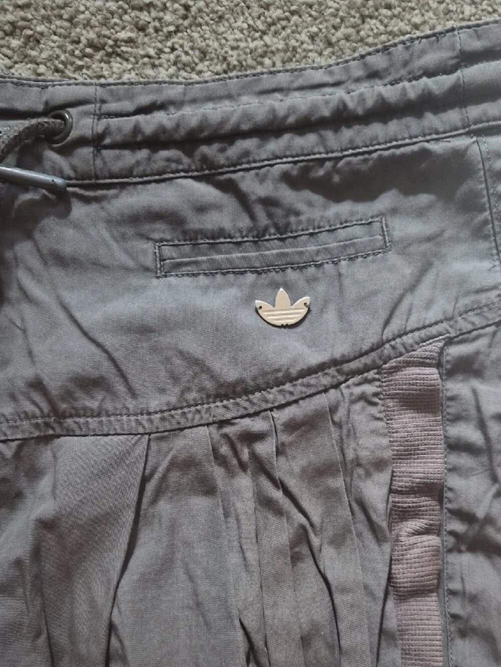 Rare adidas Men's Charcoal Drawstring Athletic Shorts Sz 38